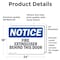 Signmission Fire Extinguisher Behind This Door OSHA Notice Sign, Vinyl Decal, 24in W x 18in L, 2PK OS-2PACK-NS-D-1824-L-12595 - alternate 2